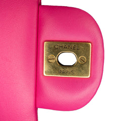 Medium Chevron Lambskin Double Flap