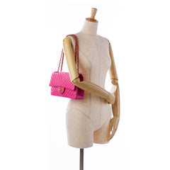 Medium Chevron Lambskin Double Flap