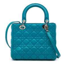 Medium Lambskin Cannage Lady Dior