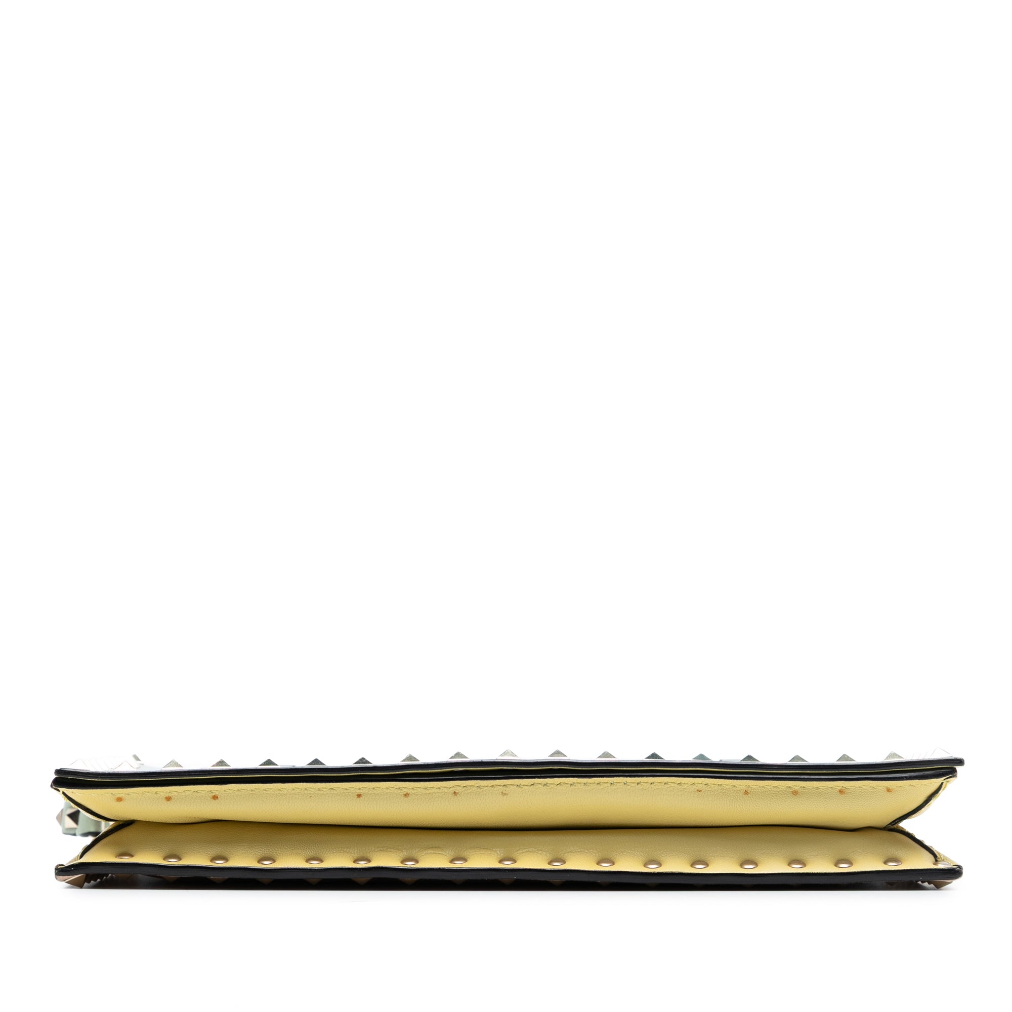 Tricolor Rockstud Wristlet Clutch