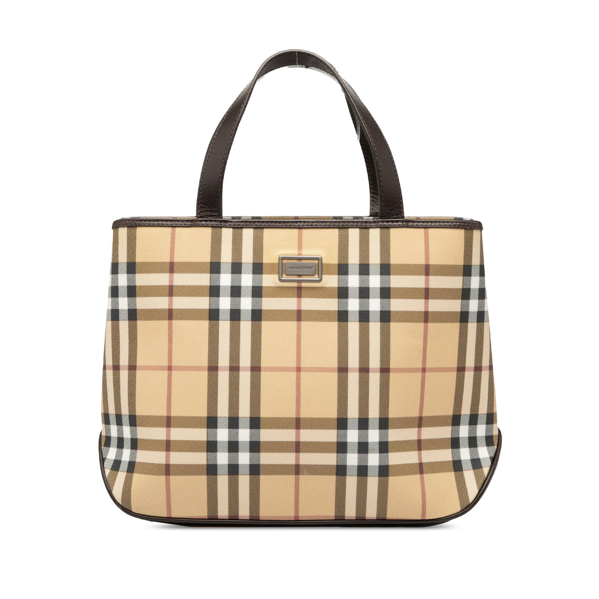House Check Canvas Handbag