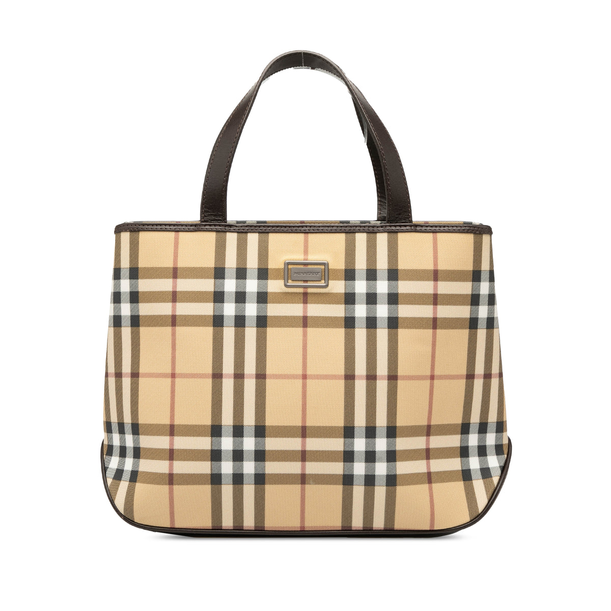 House Check Canvas Handbag