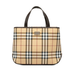 House Check Canvas Handbag