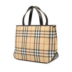 House Check Canvas Handbag