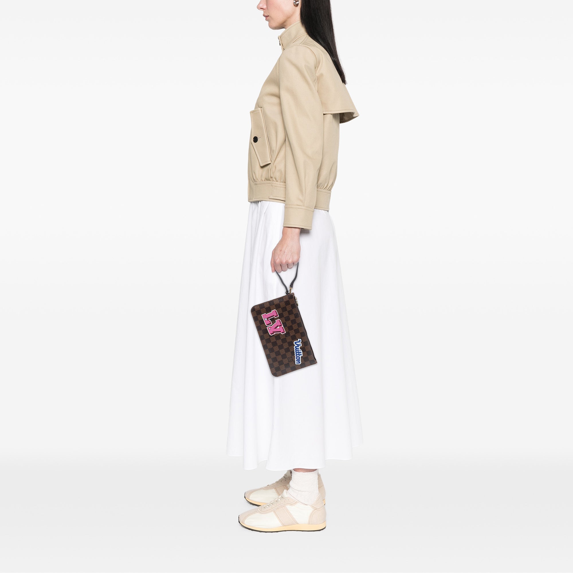 Damier Ebene Travel Patches Neverfull MM Pouch