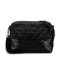 CC Quilted Lambskin Tassel Camera Bag