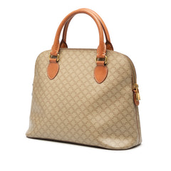 Macadam Coated Canvas Dome Satchel