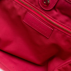 Small Leather Trimmed Haymarket Check Coated Canvas Canterbury Bow Tote