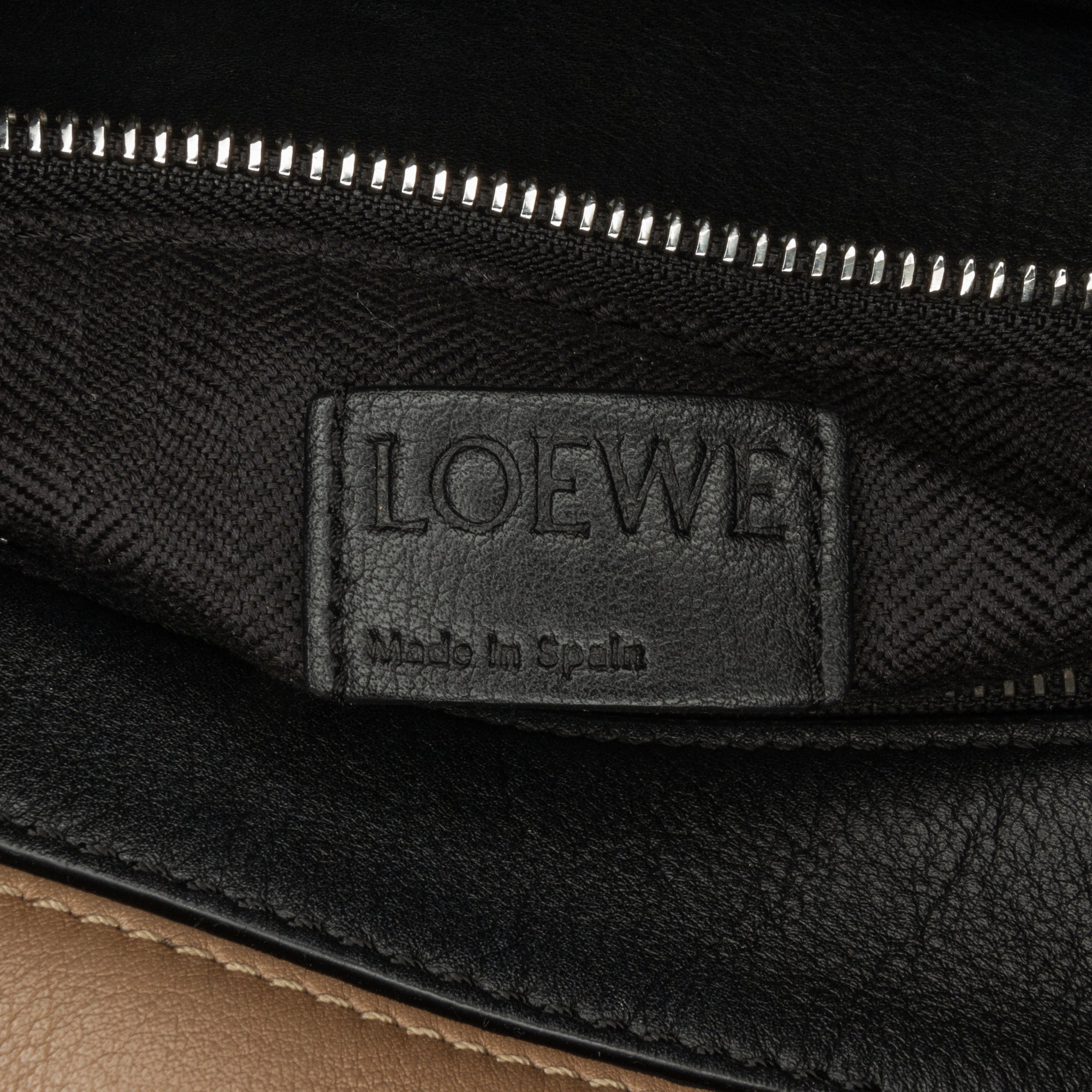 Small Calfskin Graphic Puzzle Satchel