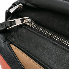 Small Calfskin Graphic Puzzle Satchel