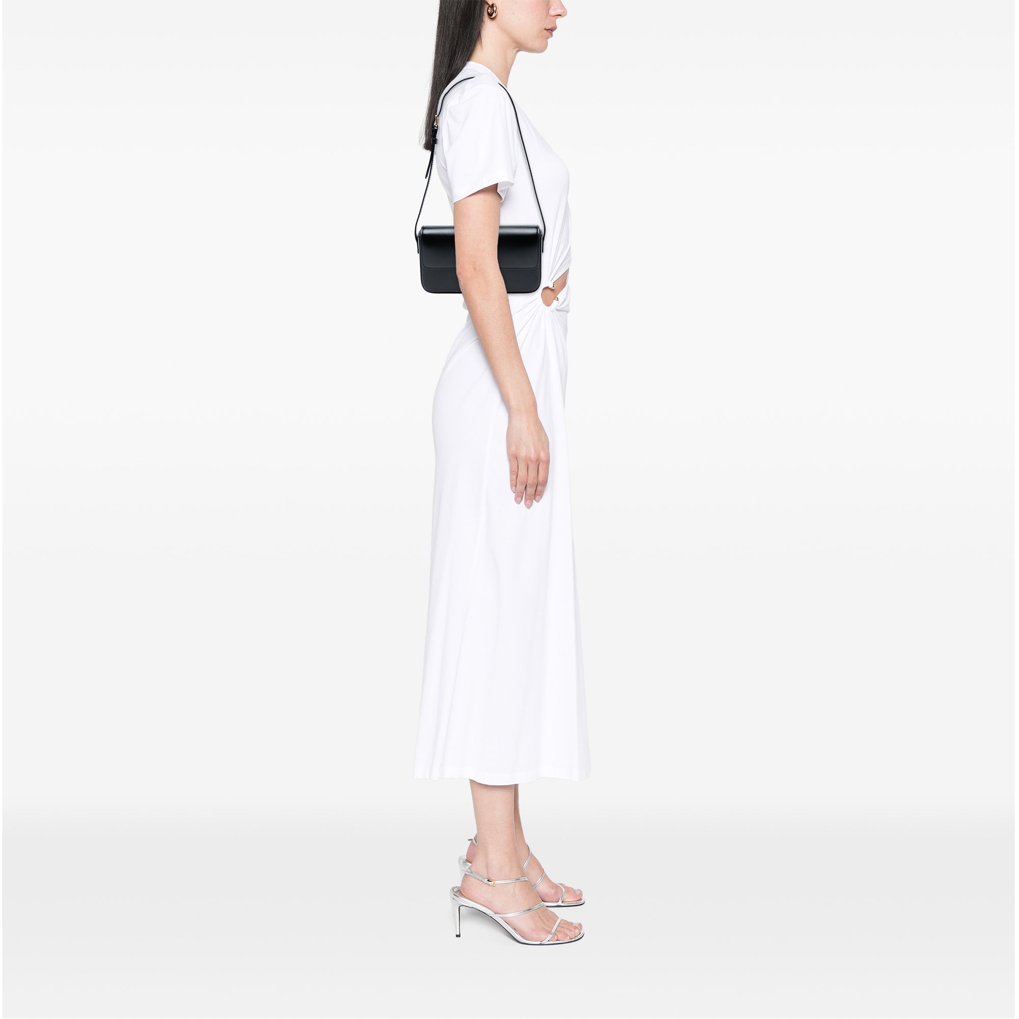 Shiny Calfskin Triomphe Claude Shoulder Bag