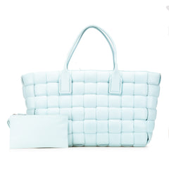 Large Lambskin Intreccio Padded Tote