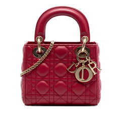 Mini Lambskin Cannage Lady Dior