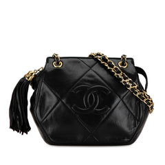 CC Quilted Lambskin Tassel Crossbody_0