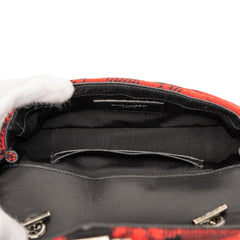 Baby Chevron Tartan Wool Monogram Classic Chain Bag