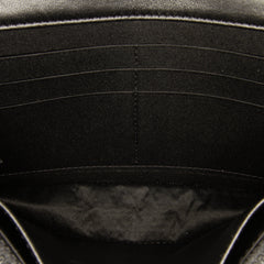 CC Quilted Crinkled Patent Wallet On Chain