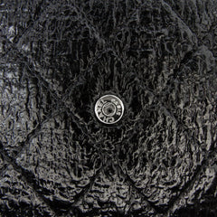 CC Quilted Crinkled Patent Wallet On Chain