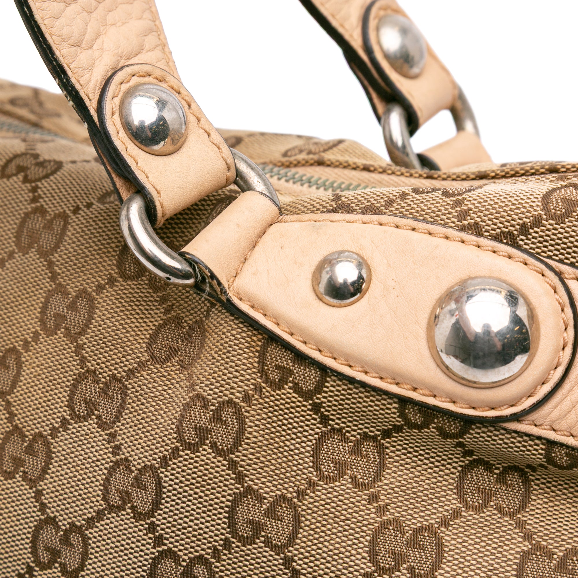 Large GG Canvas Icon Bit Satchel