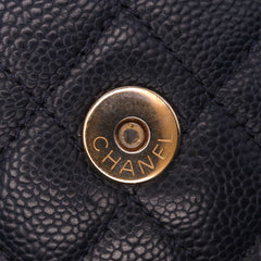 Medium Bicolor Caviar CC Filigree Flap