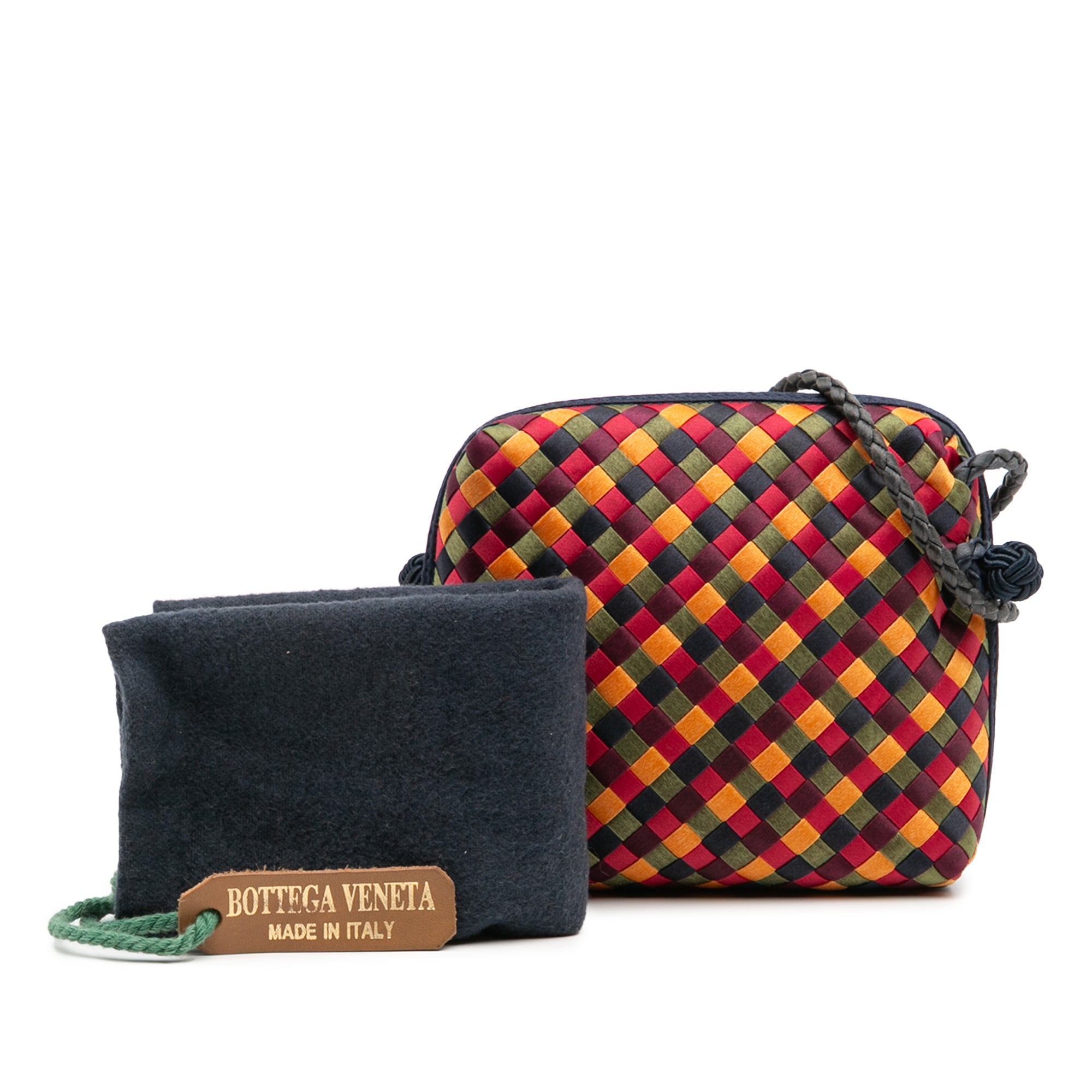 Mini Satin Intrecciato Multicolor Nodini Crossbody