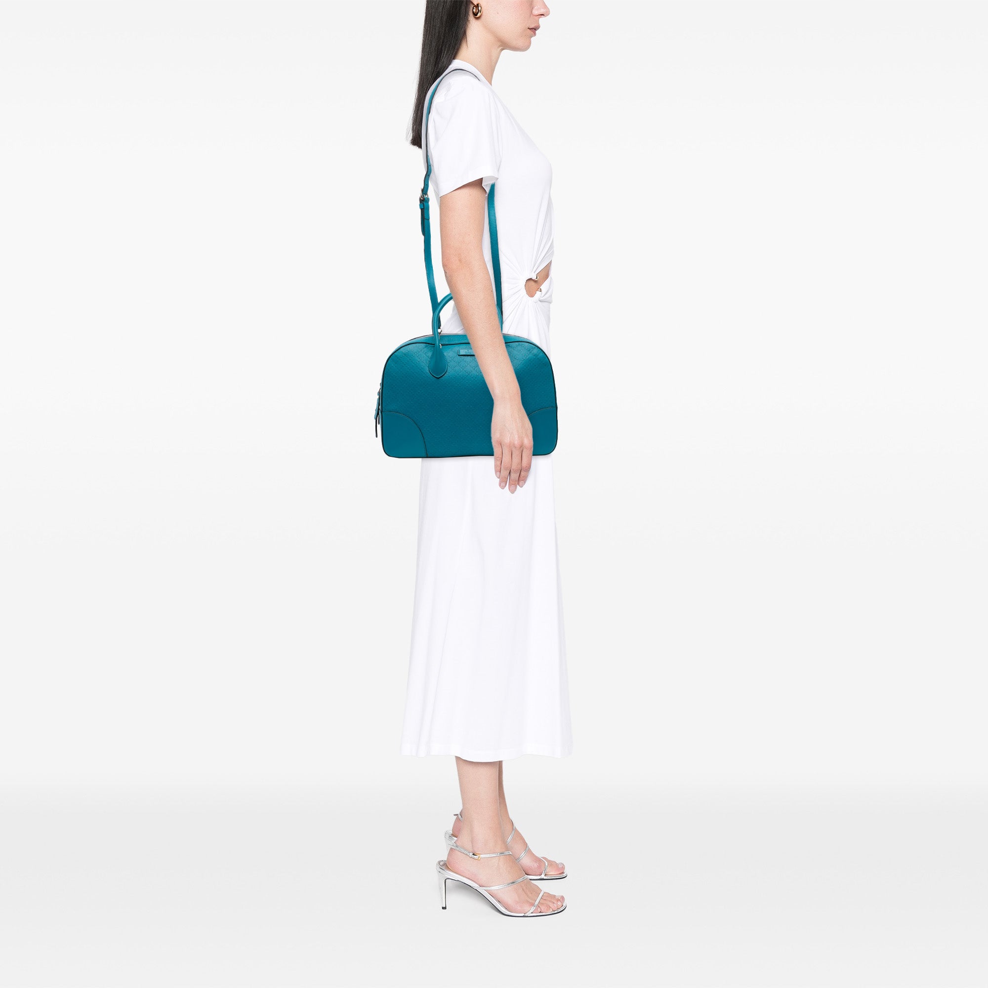 Diamante Bright Leather Satchel