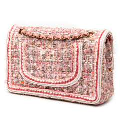 Medium Classic Quilted Tweed Braided Double Flap