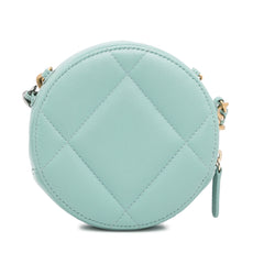 Lambskin 19 Round Clutch with Chain_3