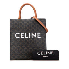 Small Triomphe Coated Canvas Vertical Cabas Tote