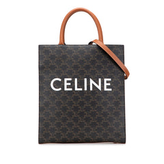Small Triomphe Coated Canvas Vertical Cabas Tote