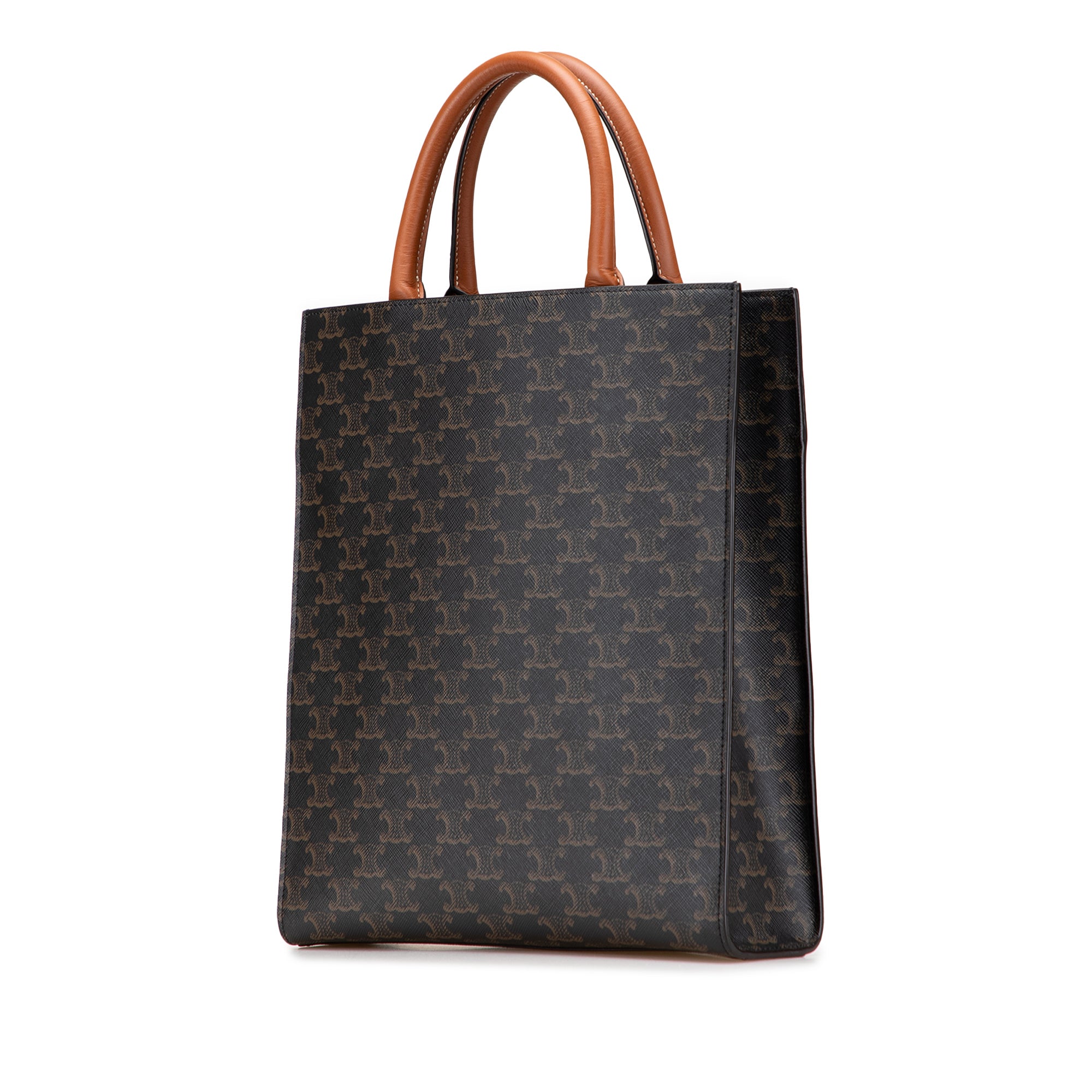 Small Triomphe Coated Canvas Vertical Cabas Tote