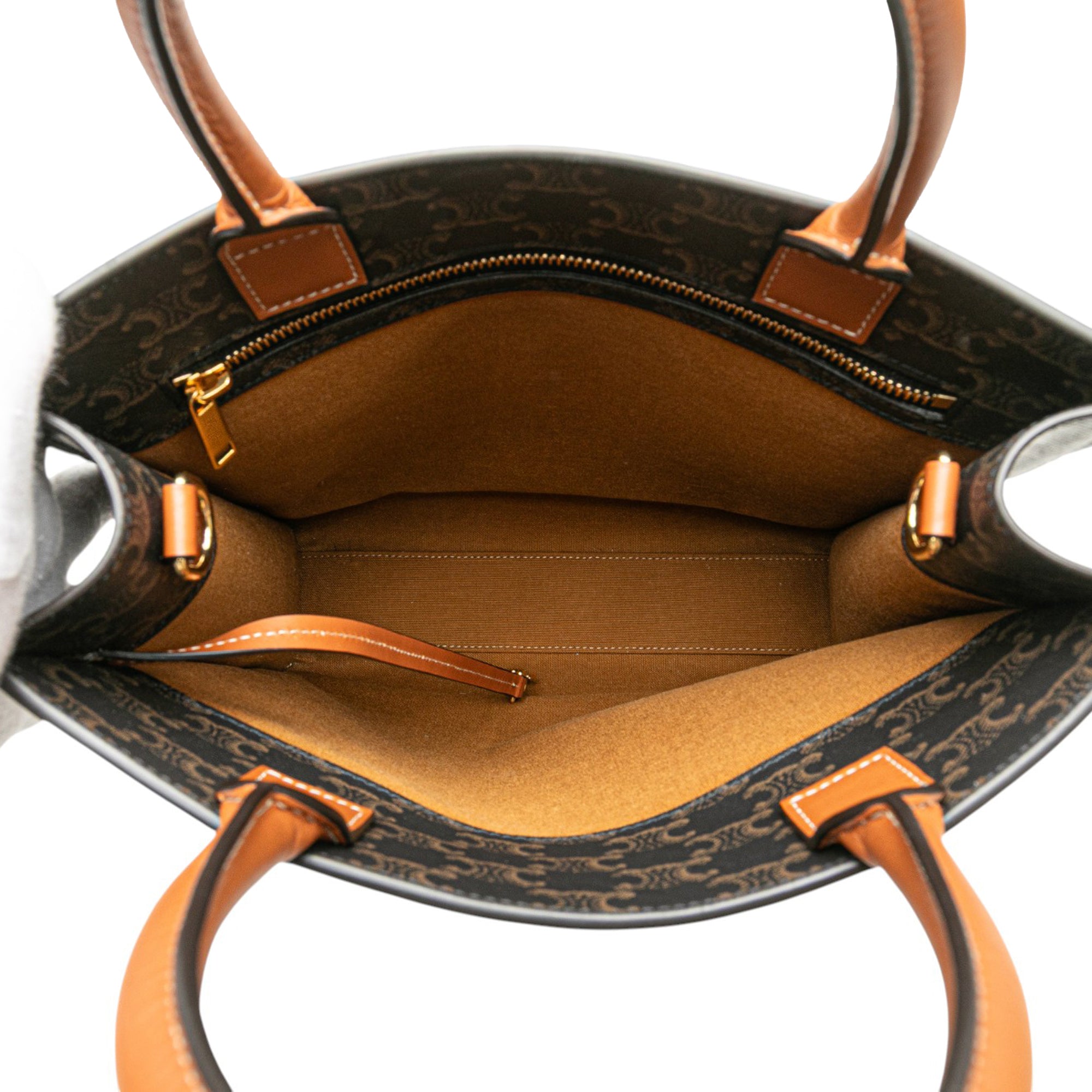 Small Triomphe Coated Canvas Vertical Cabas Tote