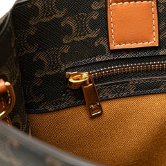 Small Triomphe Coated Canvas Vertical Cabas Tote