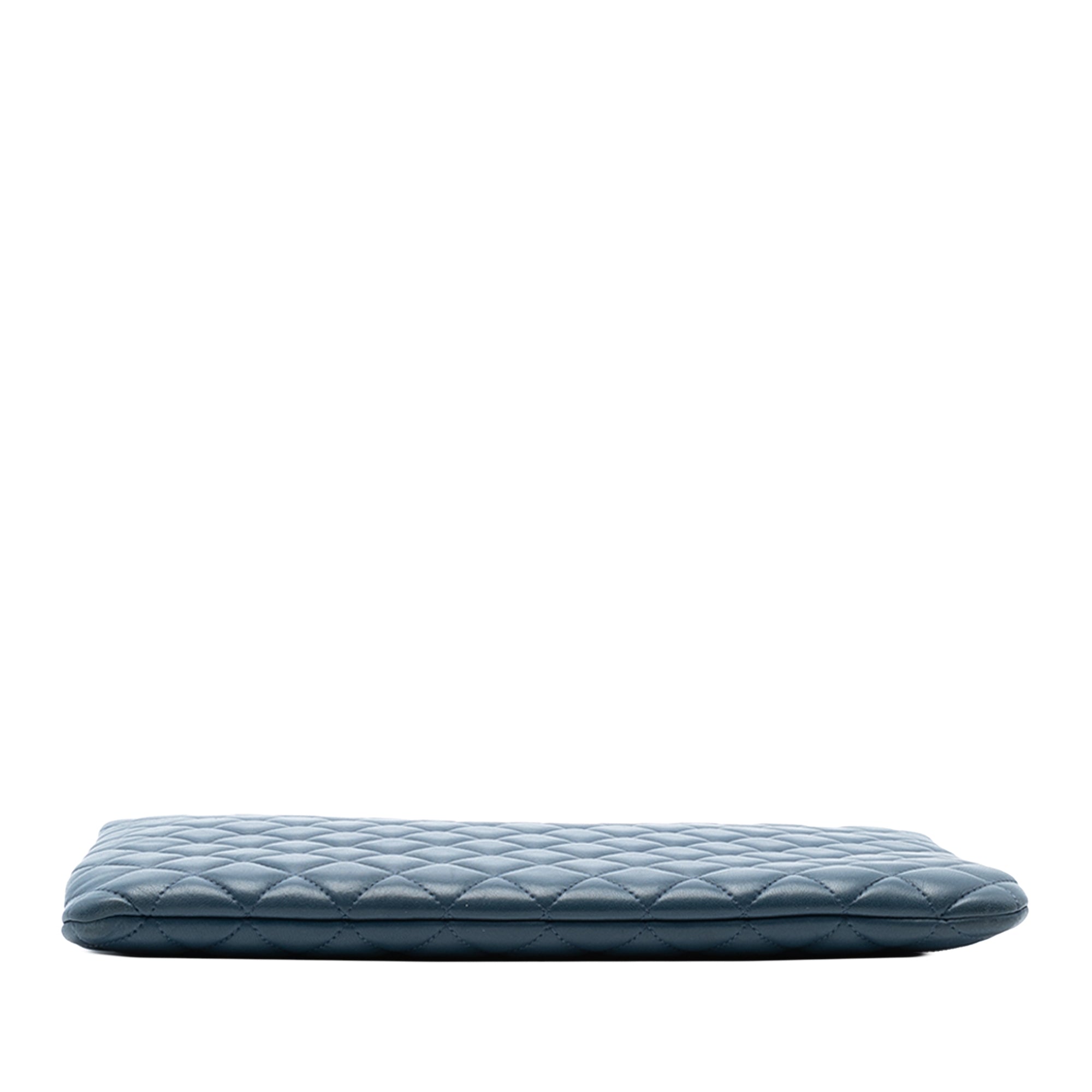 Large Quilted Lambskin La Habana O Case Clutch