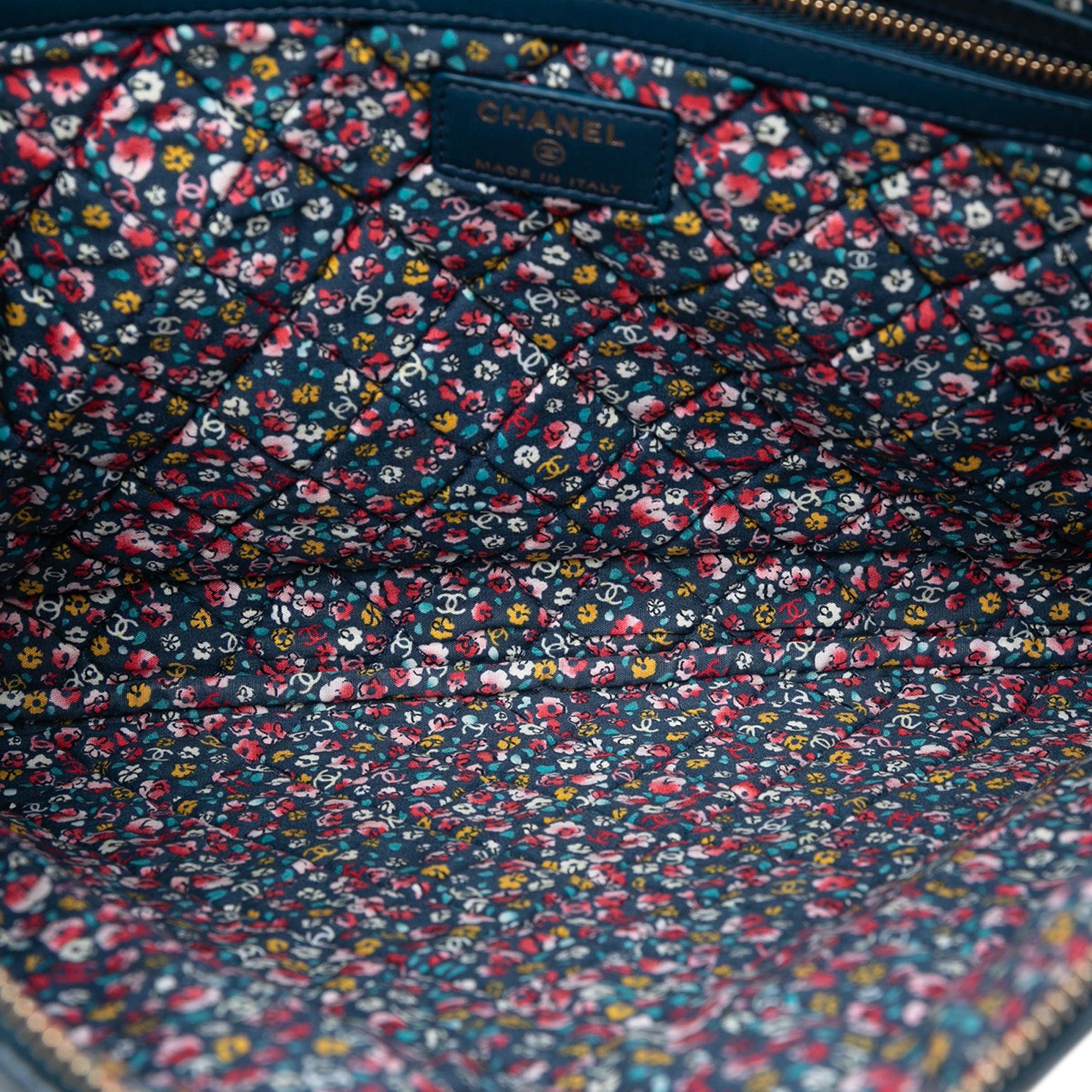 Large Quilted Lambskin La Habana O Case Clutch