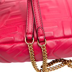 Mini Zucca Embossed Leather Baguette Satchel