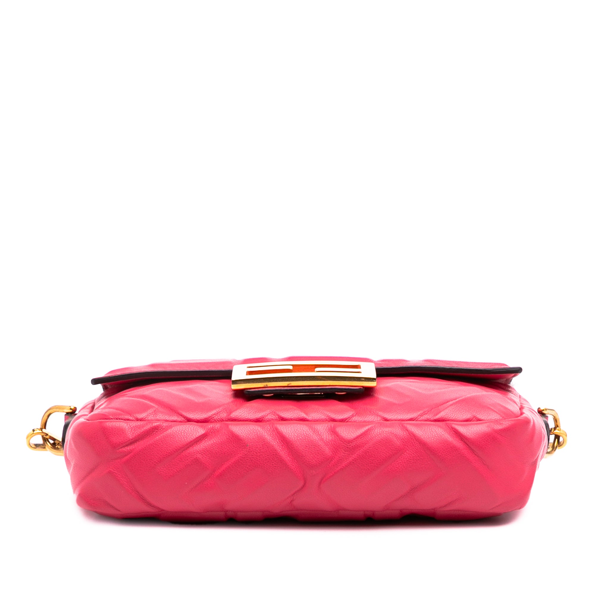 Mini Zucca Embossed Leather Baguette Satchel