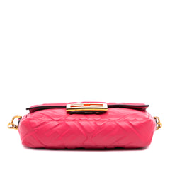 Mini Zucca Embossed Leather Baguette Satchel