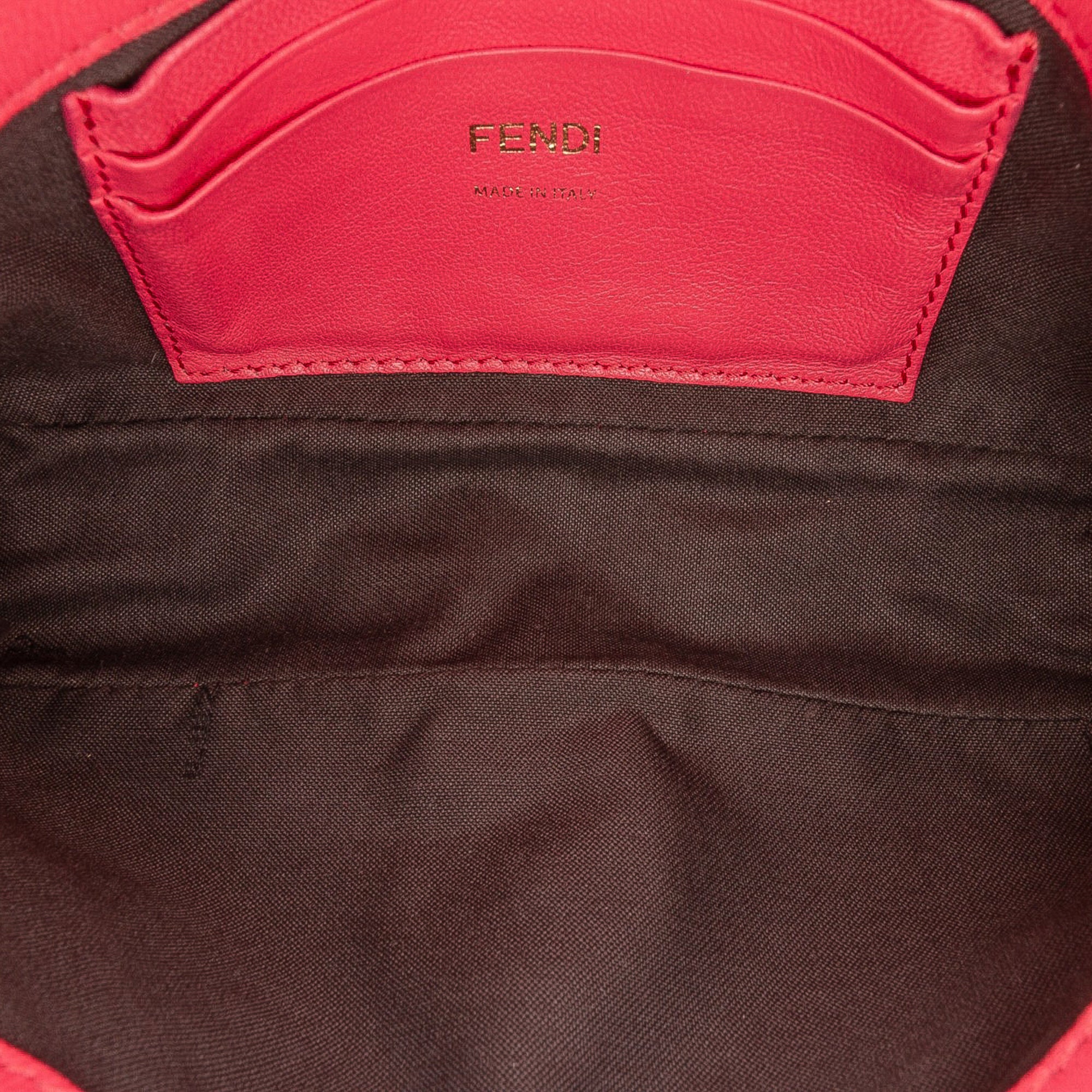 Mini Zucca Embossed Leather Baguette Satchel