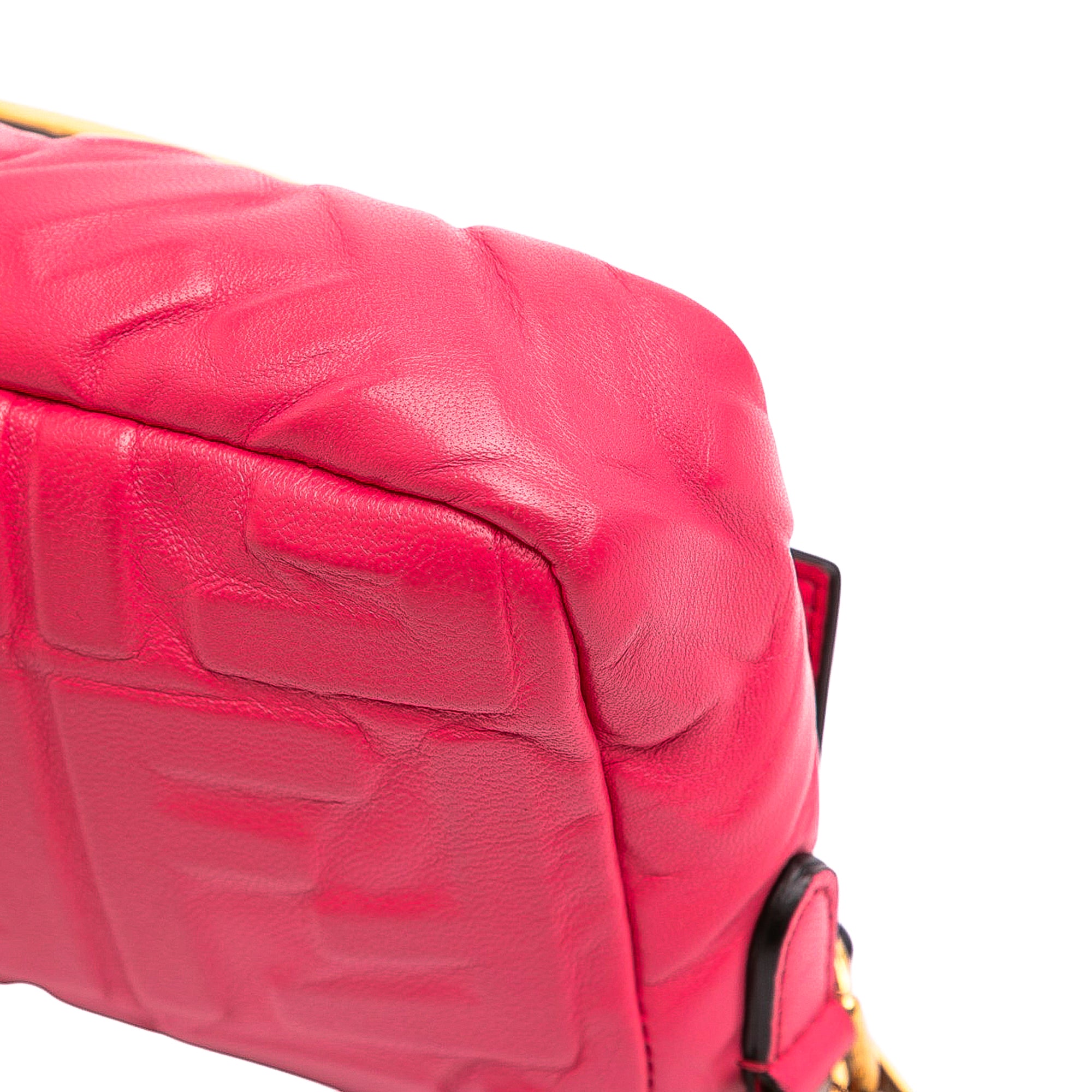 Mini Zucca Embossed Leather Baguette Satchel