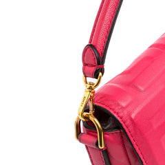 Mini Zucca Embossed Leather Baguette Satchel