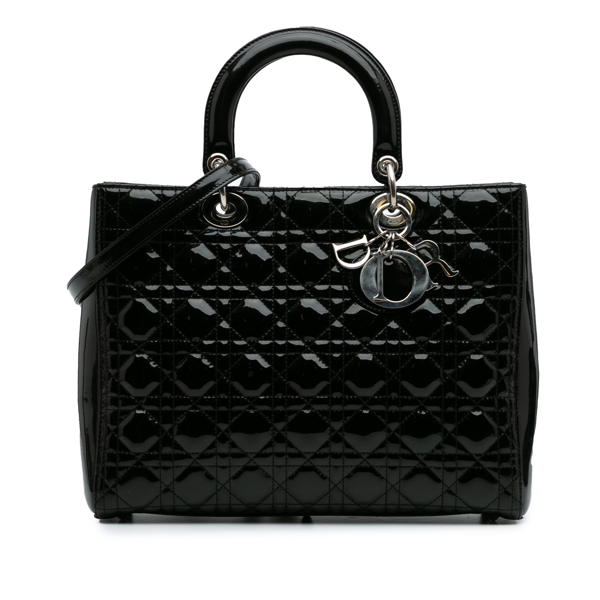 Large Patent Cannage Lady Dior
