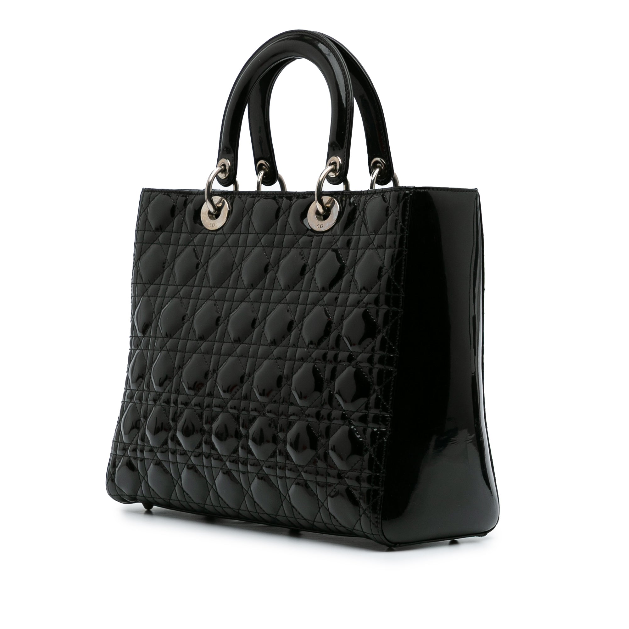Large Patent Cannage Lady Dior