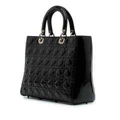 Large Patent Cannage Lady Dior