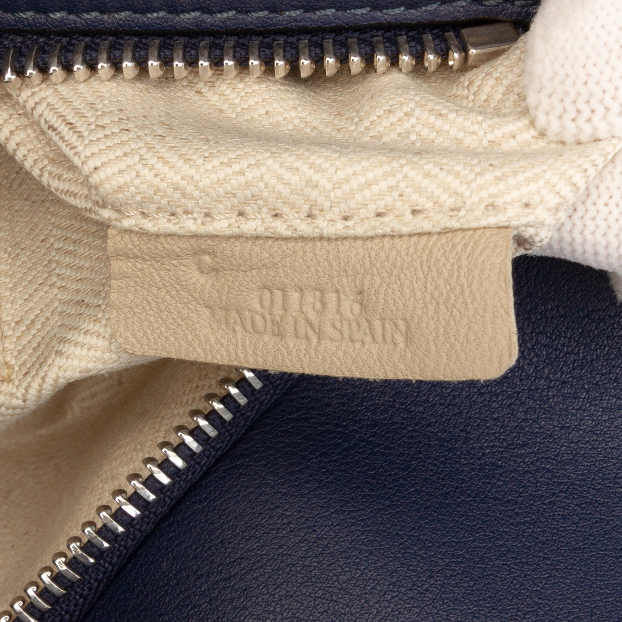 Medium Tricolor Calfskin Puzzle Satchel