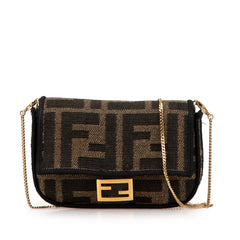 Nano Zucca Canvas Baguette Charm Crossbody