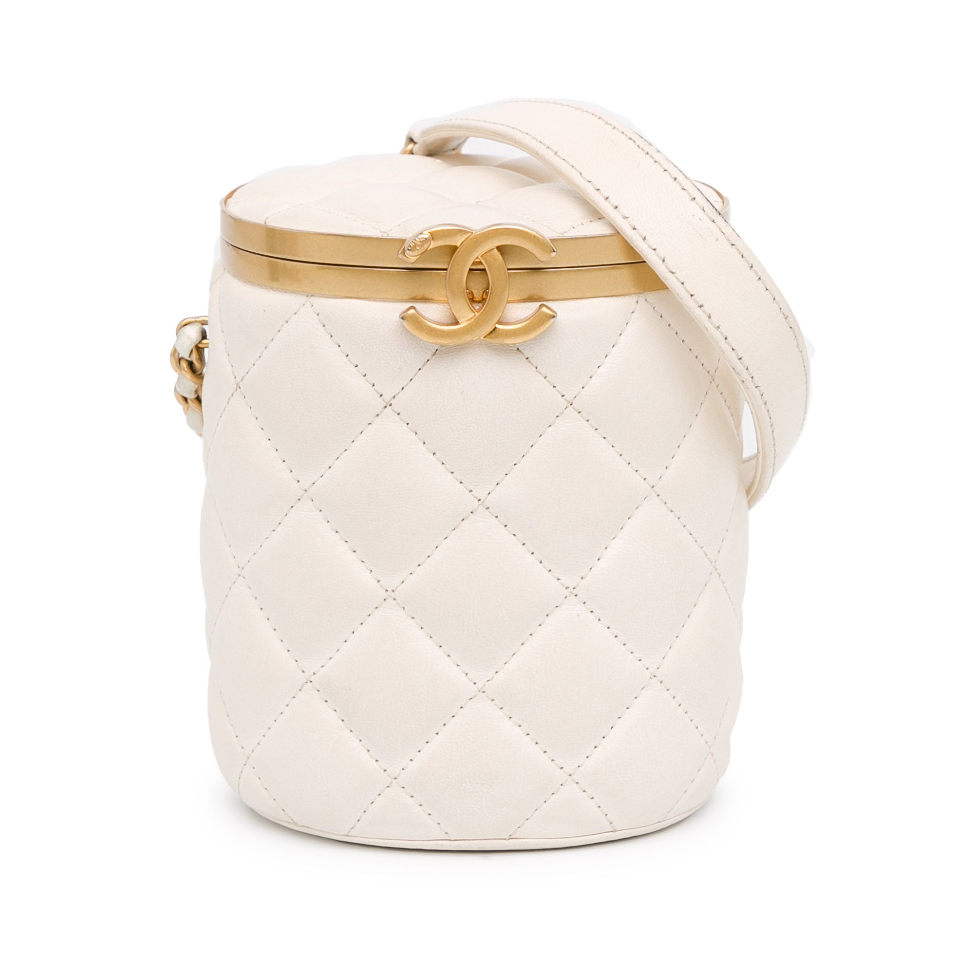 Small Quilted Lambskin Crown Box Bag