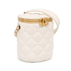Small Quilted Lambskin Crown Box Bag