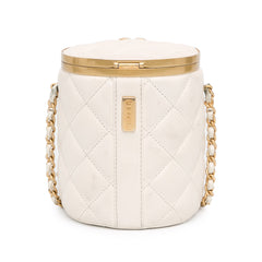 Small Quilted Lambskin Crown Box Bag