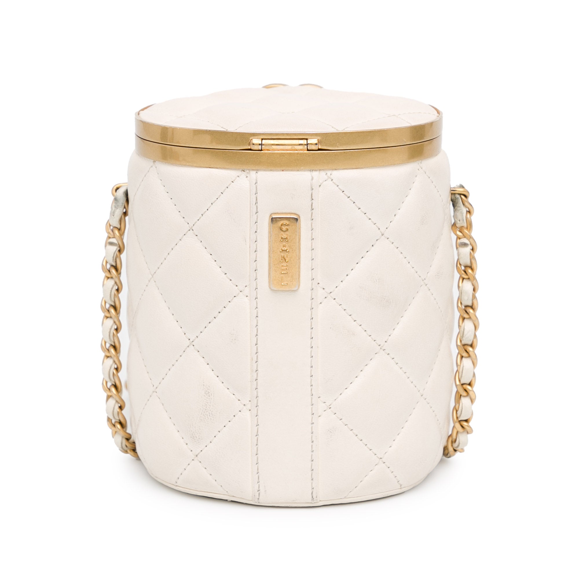 Small Quilted Lambskin Crown Box Bag