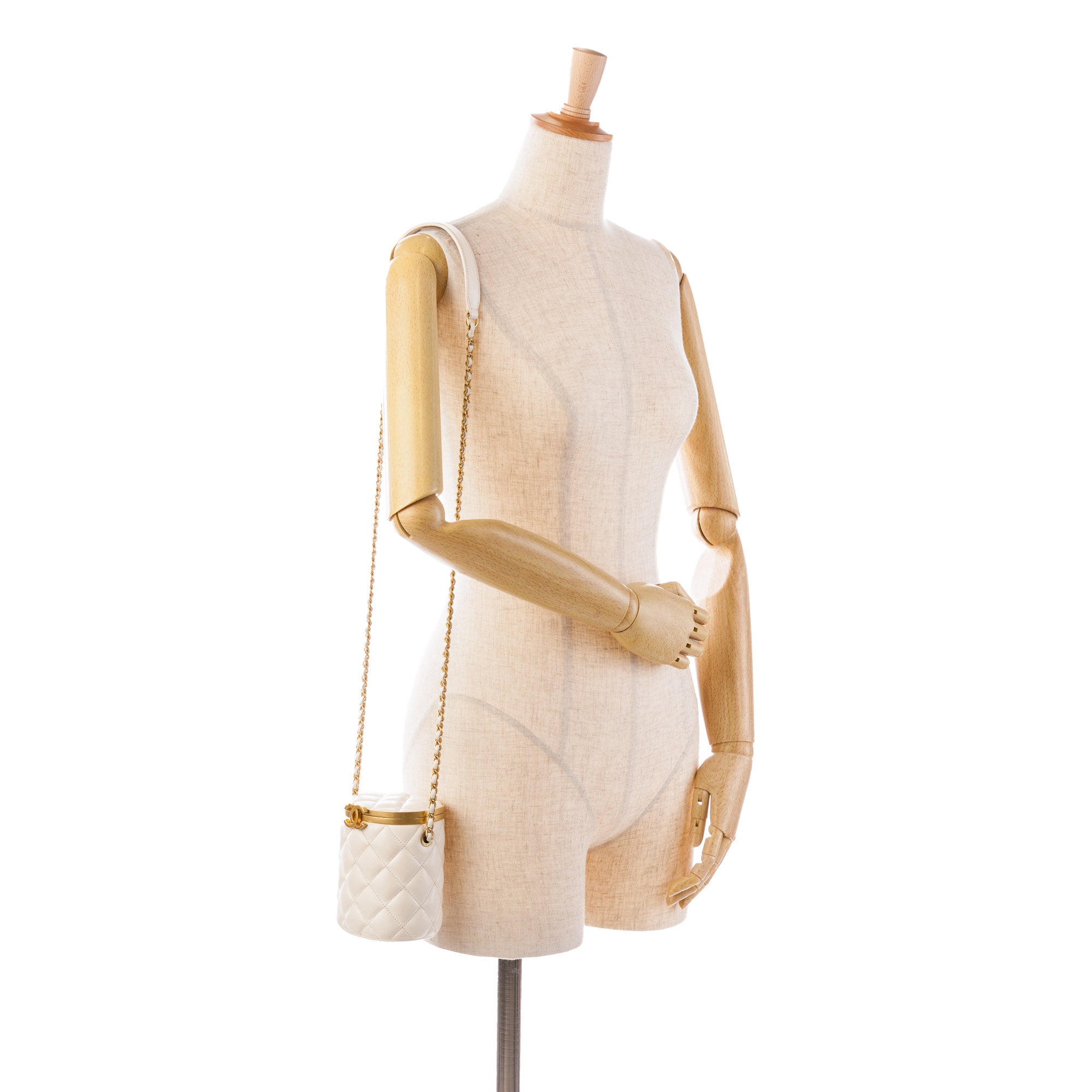 Small Quilted Lambskin Crown Box Bag